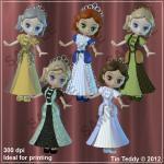 Little Princess Digital Clipart - 10 Pretty Girls..