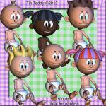 Baby Digital Clip Art - Assorted Cartoon Babies -..