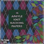 Argyle Knit Backing Papers - 16 Digital..
