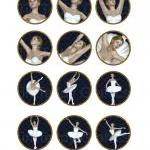 Ballerina Circles Toppers Collage Sheets - 2 Inch..