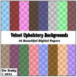 Velvet Upholstery Background Papers - 16 Digital..