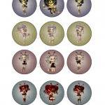 Fairy Bug Toppers - 2 Inch Circles / Cupcake..