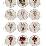 Fairy Bug Toppers - 2 Inch Circles / Cupcake..