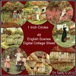 English Scenes Digital Collage Sheet - 1 Inch..