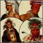 Native American Chiefs - 2 Inch Circles / Cupcake..